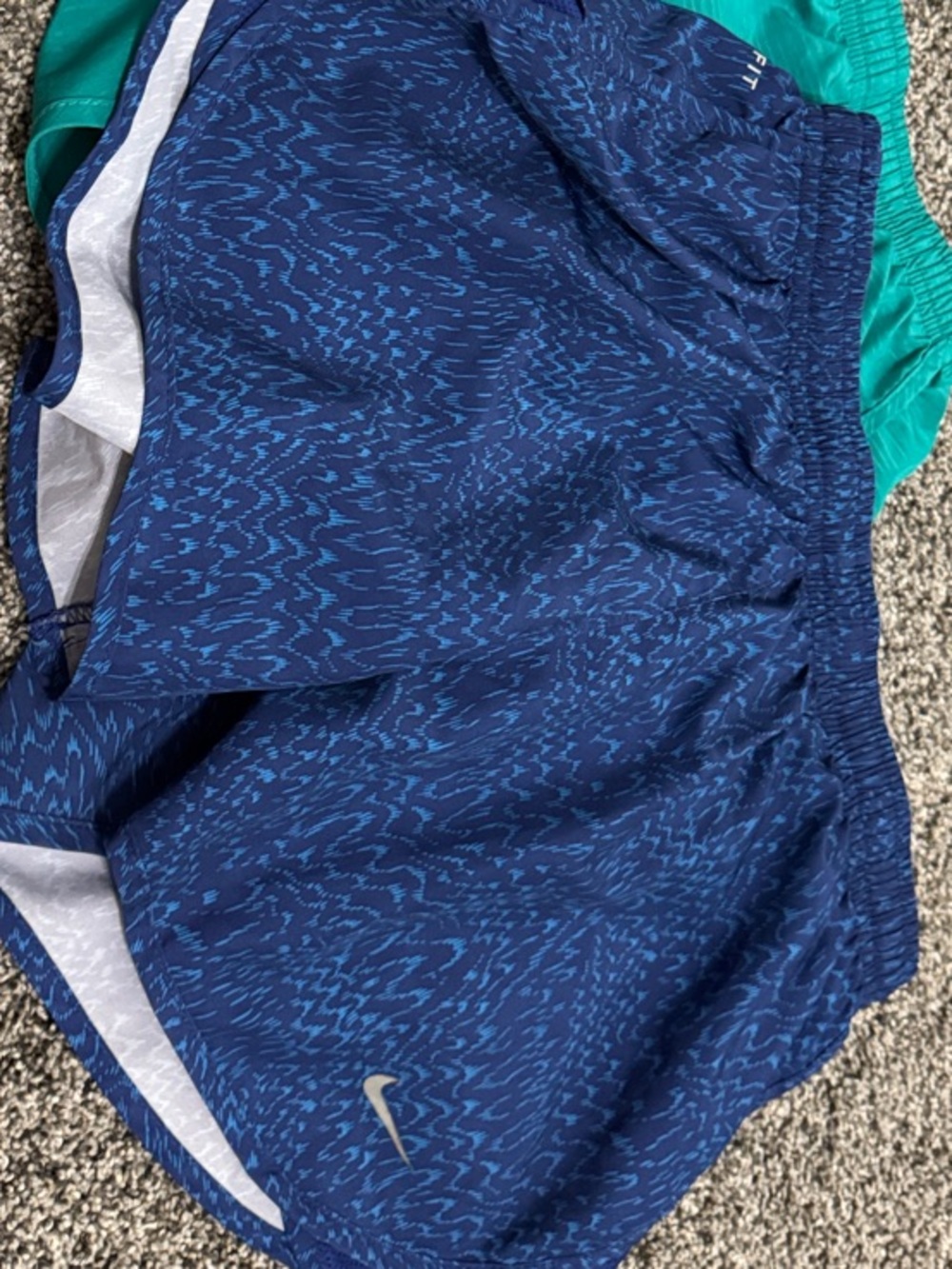Nike Blue Running Shorts with Teal Liner